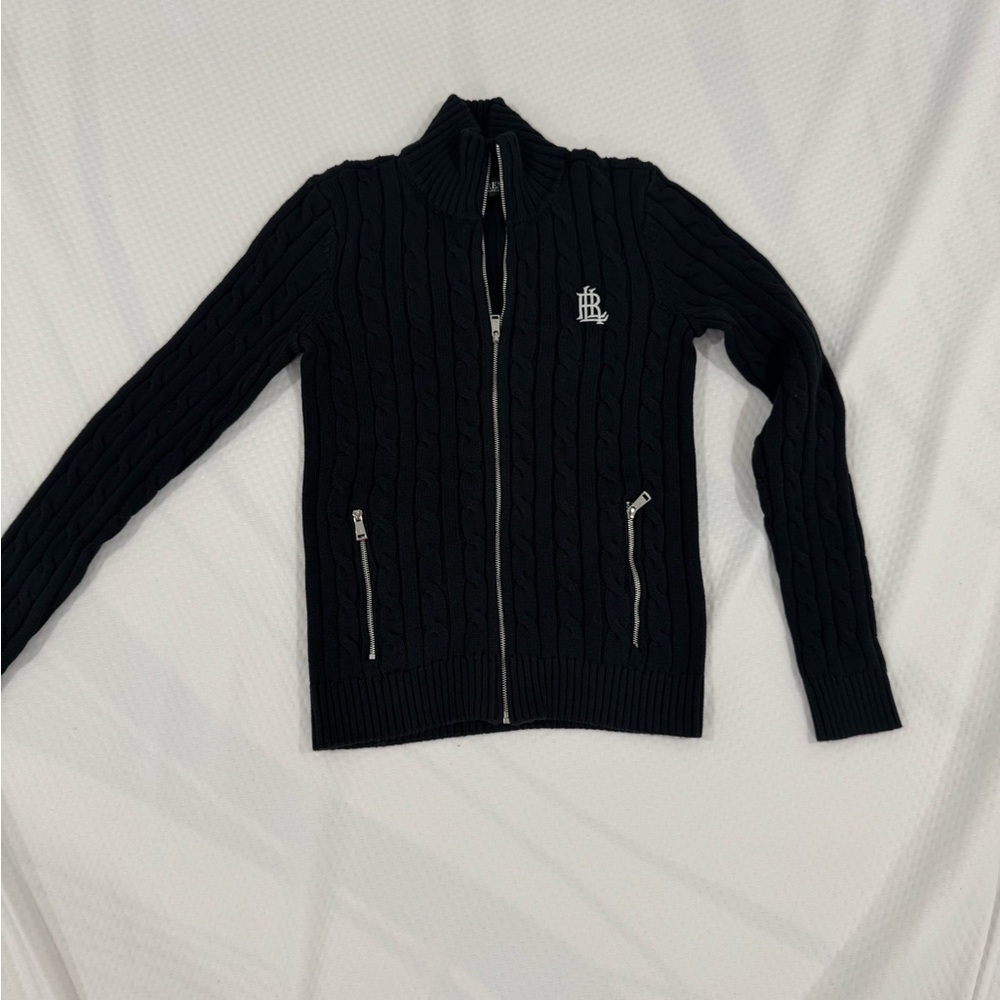 Ralph Lauren Black Zip-Up Sweater